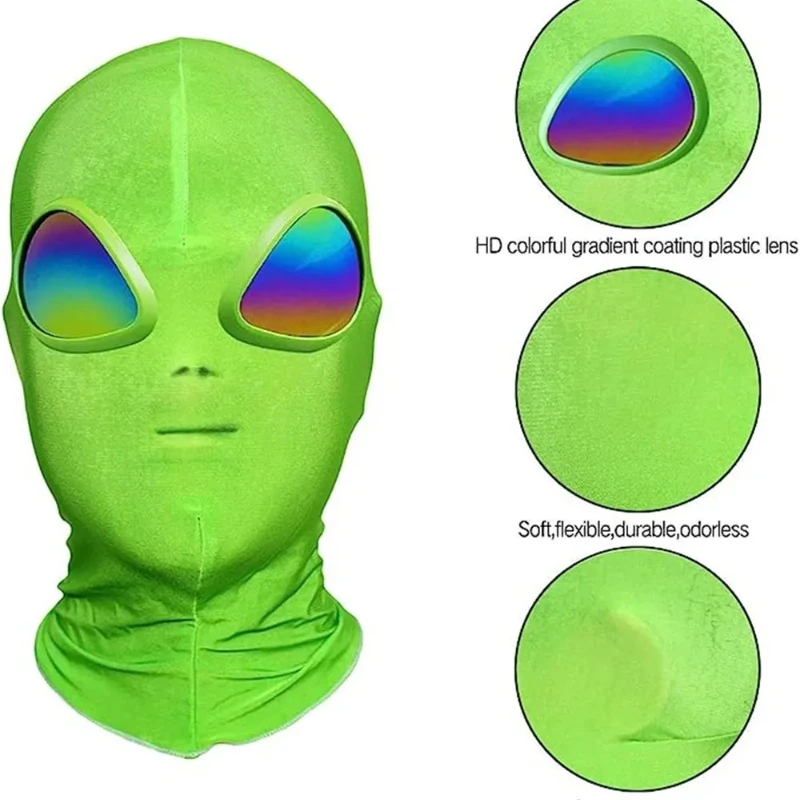 Alien Halloween Mask Alien Role Play Costume Party, Humorous and Funny Alien 3D Adult Full Face Mask