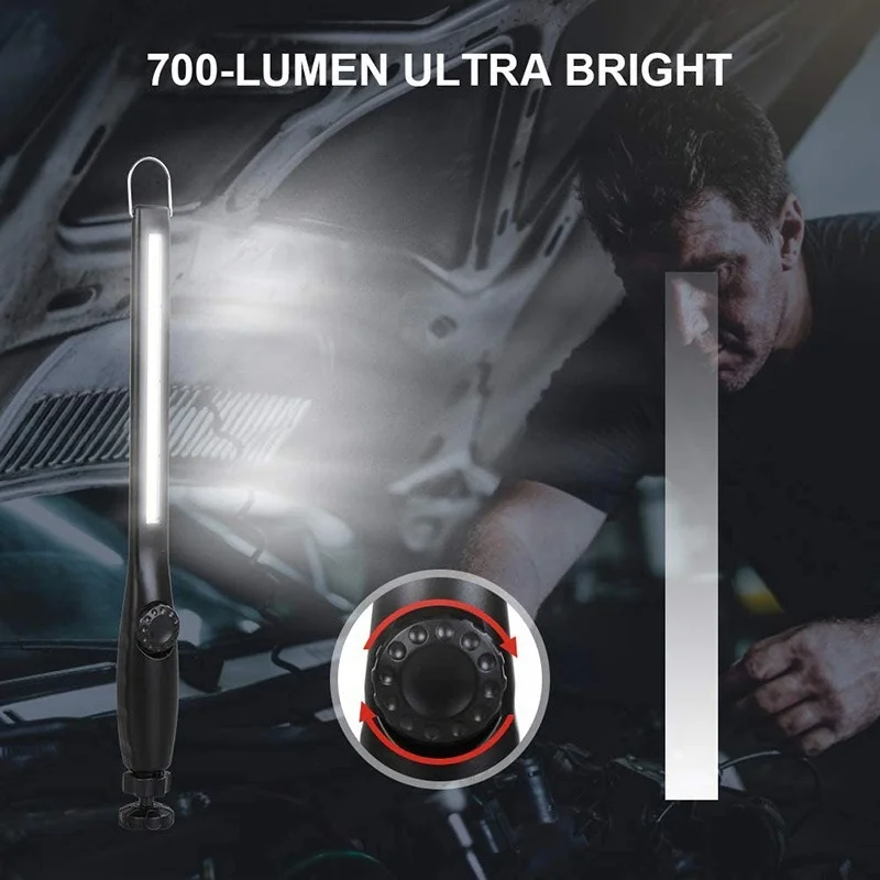 DE Travail D'ÉPI Lumière LED Rechargeable LAMPE de Travail Avec la Base Magnétique 360 Rotatif Lumière d'inspection Pour La réparation De Voiture, usage Domestique, Atelier