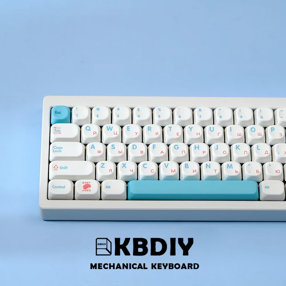

KBDiy 138 Keys/Set PBT KOA Profile Sushi Keycaps Russian Korean Keycap Custom for MX Switches Mechanical Keyboard Gaming 7U
