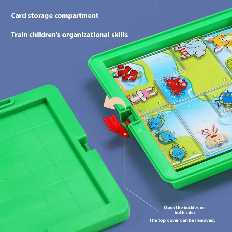 Gioco da tavolo per parco animali per bambini Giocattoli interattivi per interni Strumento didattico Carta di raccolta per addestramento al pensiero