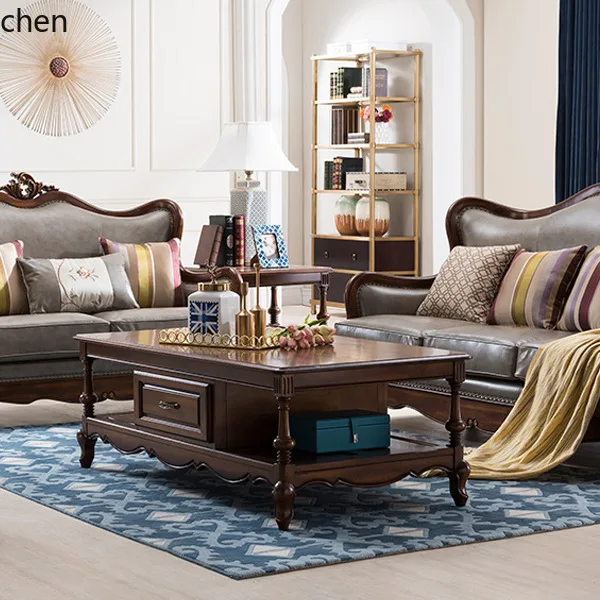 ZML Solid Wood Corner Table Sofa Side Table Living Room Small Coffee Square Bedside Coffee Table