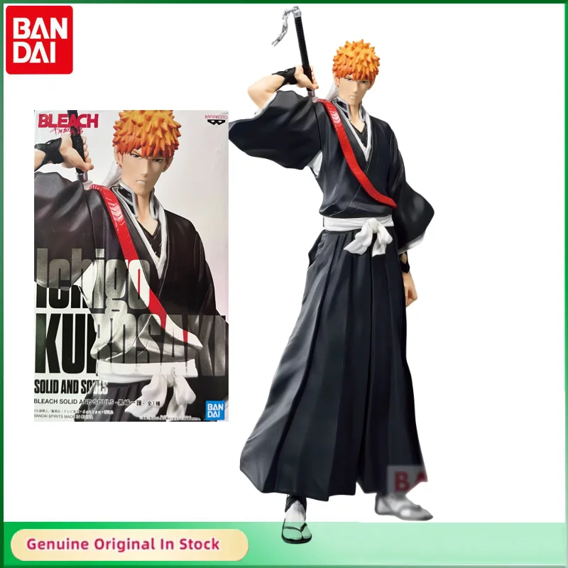 

Bandai Original BLEACH Kurosaki Ichigo Anime Action Figure Model Hobbies Collectible Desktop Ornaments