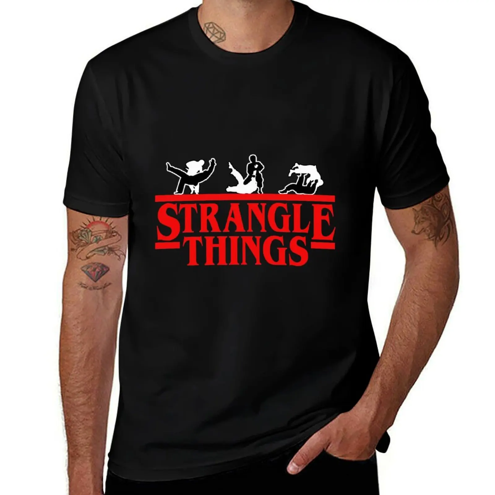 Strangle Things brazilian jiu jitsu jiu jitsu apparel jujitsu shirts bjj bjj shirt bjj gift martial arts shirt mma shirt T-Shirt