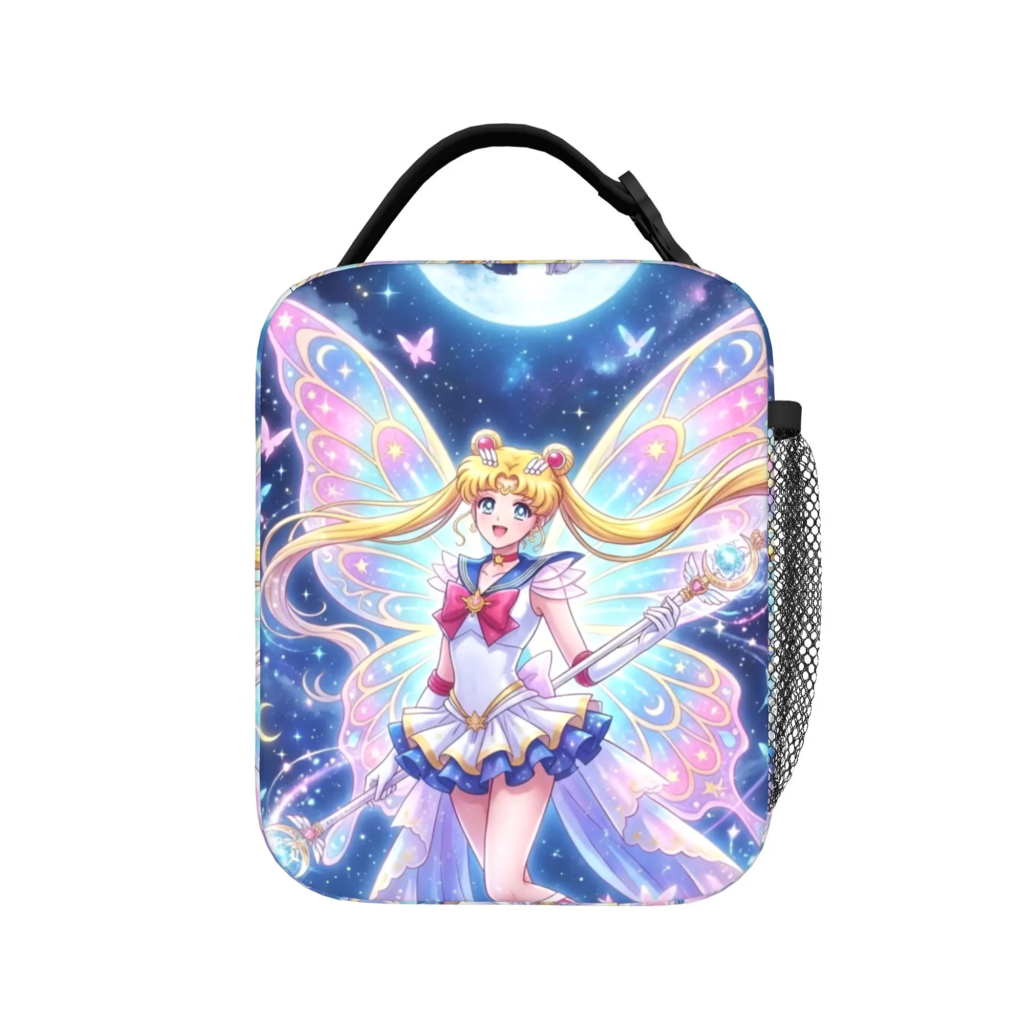 Custom S-Sailors Moons Portable Lunch Box Leakproof Anime Cartoon Thermal Cooler Food Insulated Lunch Bag School Student - view 2