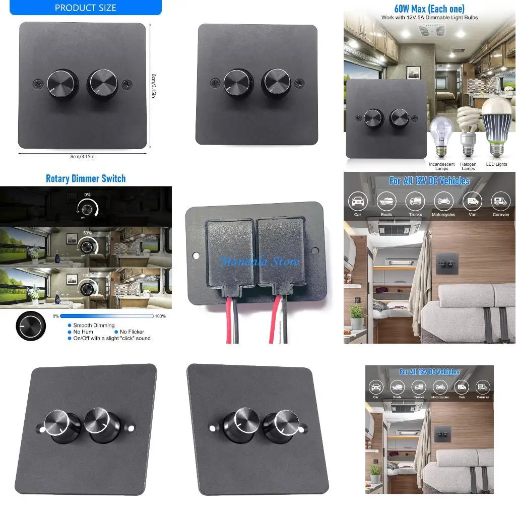 

U2JC Professional 2 Gang LED Dimmer Switches for LED Lighting Systems Enduring