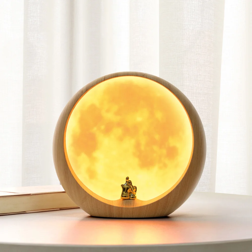 

Creative moon scene ambient light Decorative ornaments LED bedside rechargeable table lamp Gift night light