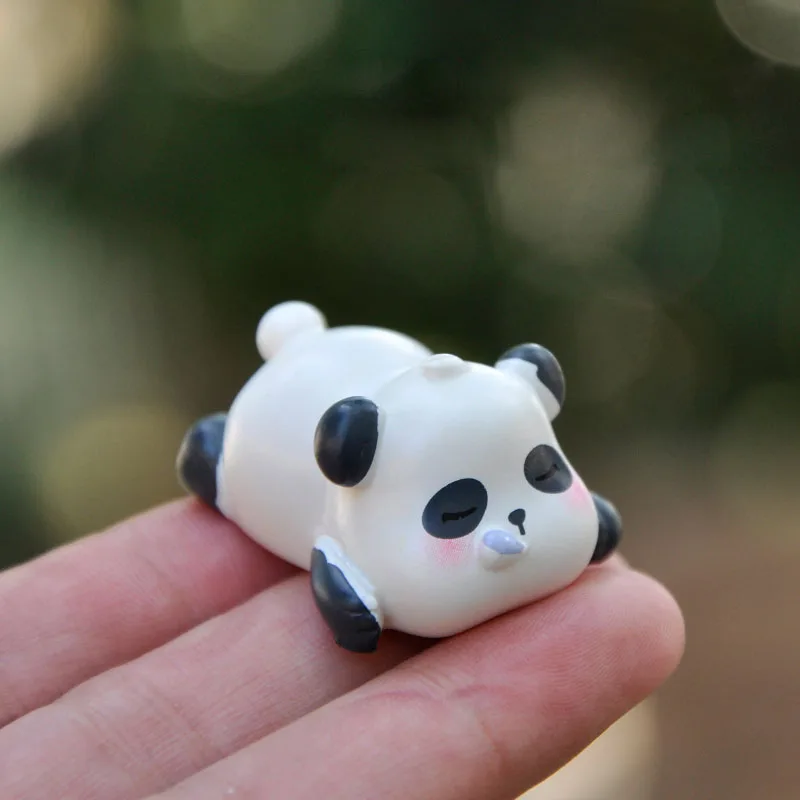 Figurinhas de Animais Animados para Decoração de Casa, Brinquedo Em Miniatura, Coelho, Esquilo, Panda, Gato, Jardim De Fadas, Pinguim, Terrário,