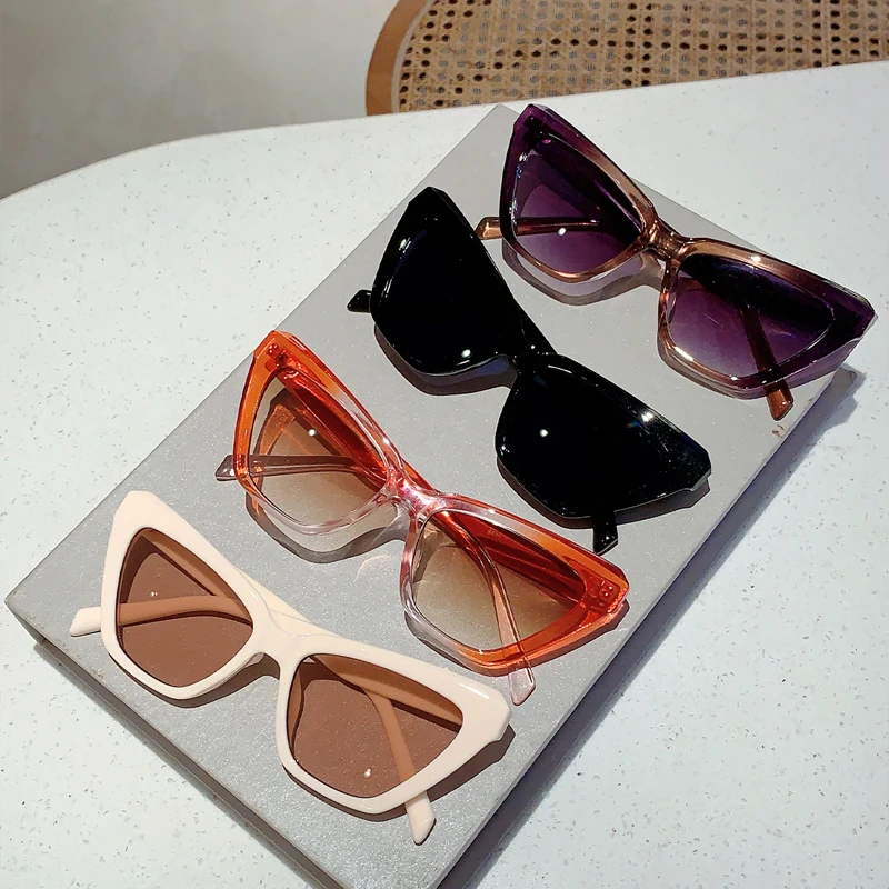 Óculos de sol vintage cat eye para mulheres, moda retrô designer shades, óculos ao ar livre de alta qualidade, nova moda, 2024