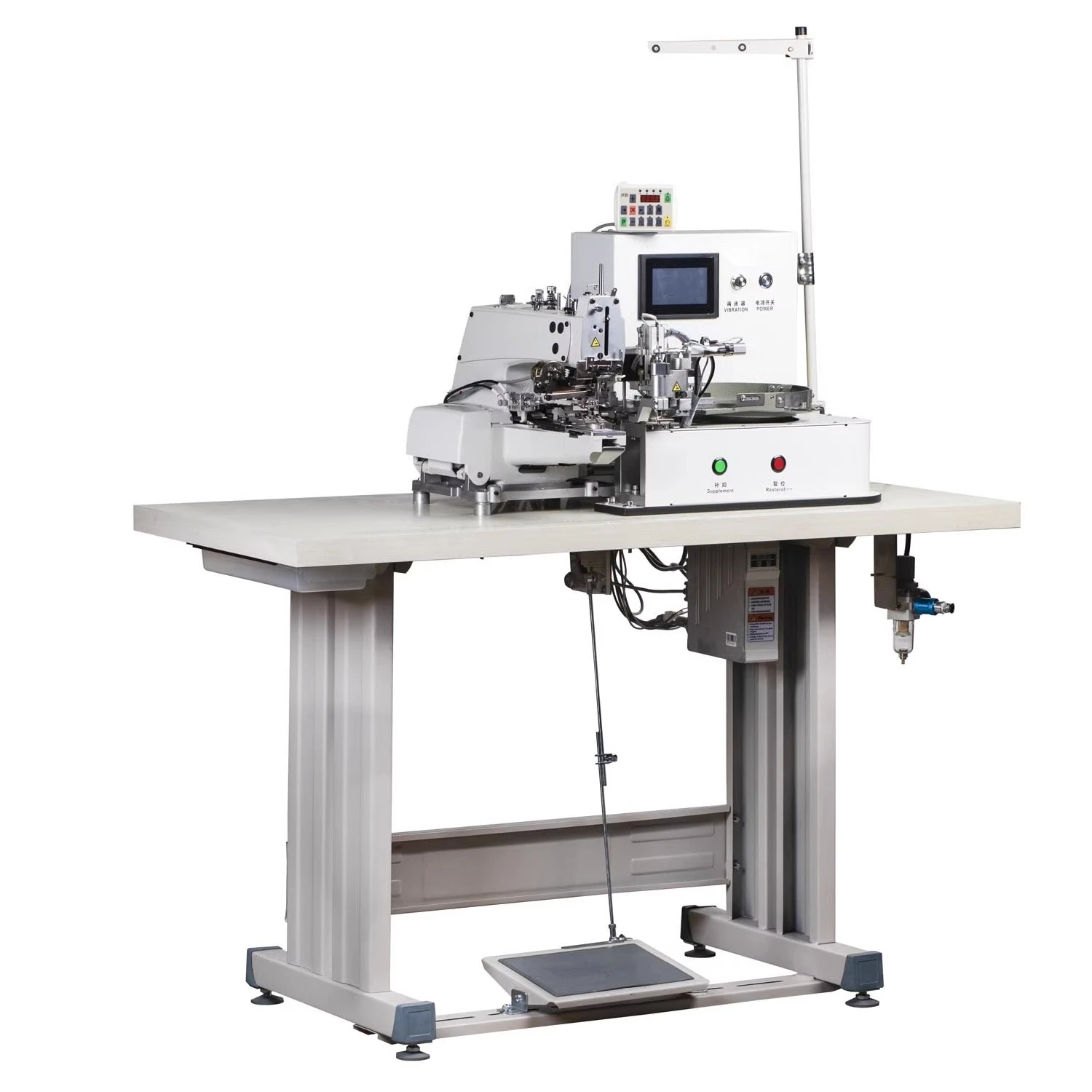Electronic button machine + automatic button feeder 373 suits and shirts button sewing machine