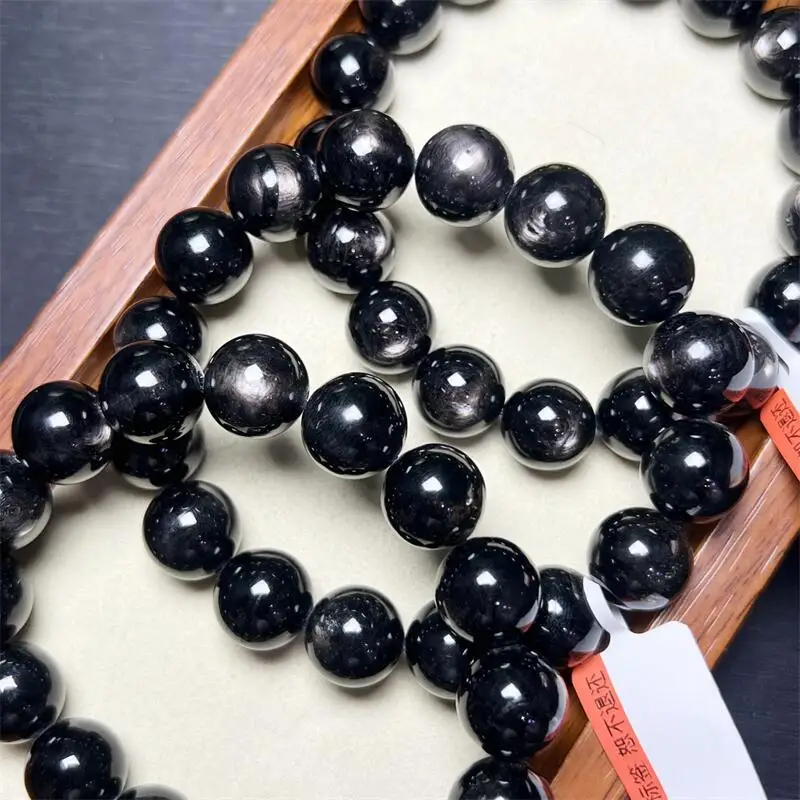 

10MM Natural Hypersthene Bead Bracelet Wealth Beads Crystal Quartz Fashion Jewelry Gift For Women 1pcs