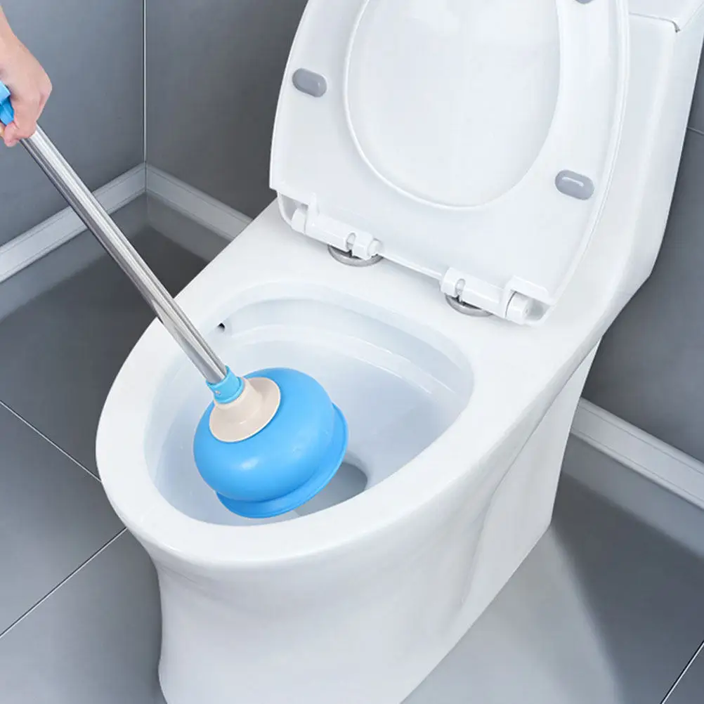 1Pcs Bathroom Toilet Plunger Suction Cleaner Blue Rubber Drain Dredging Tool for Sewer Cleaning Closestool Clog Solver Home Use view 3