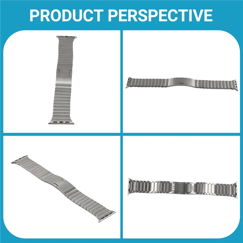 حزام لساعة اليد 38 ملم سوار من الفولاذ المقاوم للصدأ Iwatch 9 باند سوار معصمه استبدال الملحقات