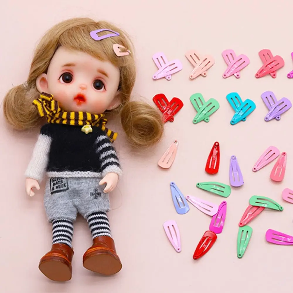 10pcs/Lot 2cm Doll Accessories 1/6 Droplet Trap 1/12 Blyth Doll Clips Ob11 Doll Clips Doll Hair Clip Mini Doll BB Clip