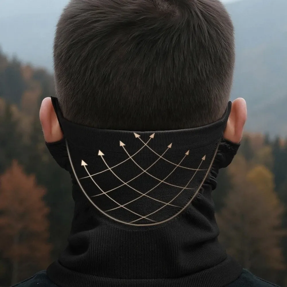 Outdoor Dünne Warme Reitmaske Atmungsaktive Netz-Gesichtsmaske Einfarbige Komfortable Fahrrad-Gesichtsmaske – Detail 3
