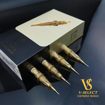 EZ V-Select 문신 카트리지 문신 바늘 # 08 0.25mm # 06 0.18mm 라운드 라이너 마이크로 영구 Makup 문신 액세서리20 개/상자