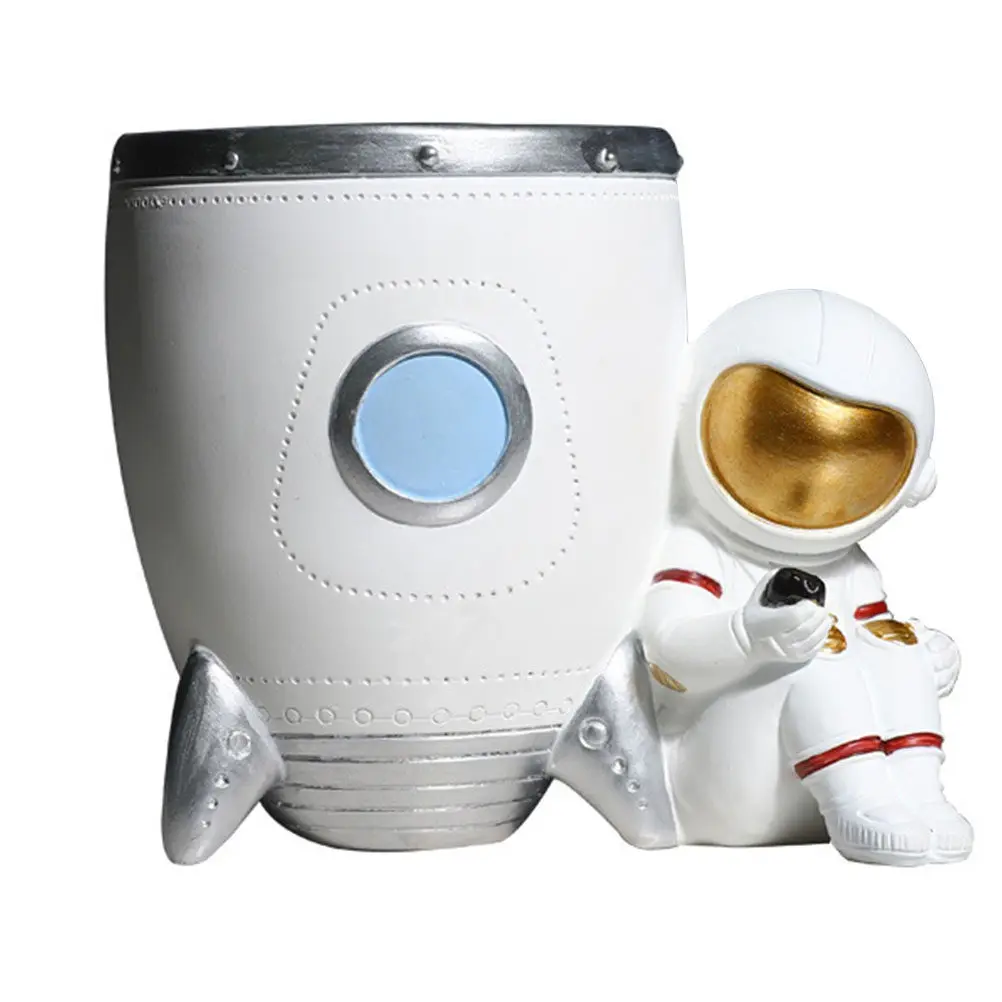 

1Pcs Spaceman Desktop Pen Holder Creative Pencil Pot Makeup Tools Container Stationery Organizer Storage for Home Office