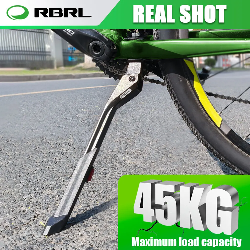 

Bicycle Kickstand Adjustable Center Stand for 24-29 inch Electric Bike Aluminium Alloy Anti-Slip Big Foot Kickstand for MTB Bike