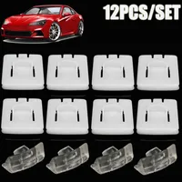 12Pcs/Set Siut Seat Buckle Clip Runner Guide White Plastic Clips 435881203A C10 For VW GOLF 7 MK1 MK2 MK3 CORRADO SCIROCCO