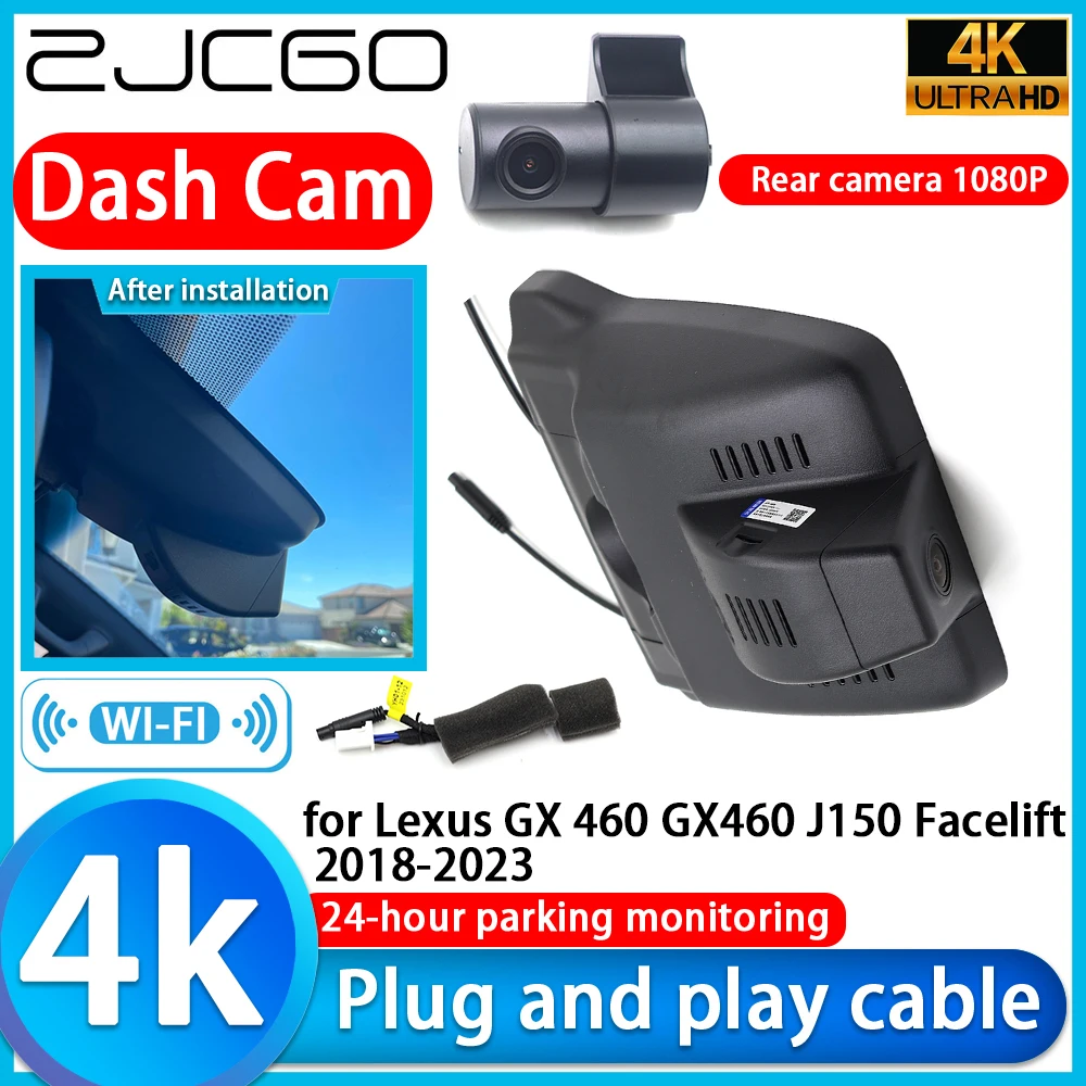 for Lexus GX 460 GX460 J150 Facelift 2018-2023 4K DVR Dash Cam Car Camera 2160P Lens 24h Monitor Video Recorder Recording