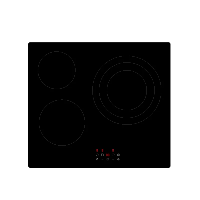 Popular Kitchen Hob Built-In Ceramic Cooker Three Hot Plate Home Use Hob Infrared Induction Cooker