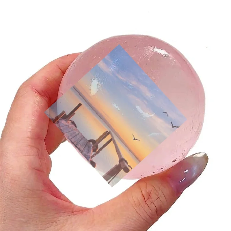 1PC Jouet rond en maltose, mignon, anti-stress, jouet fidget, boule transparente souple simulée, jouet de décompression à rebond rapide