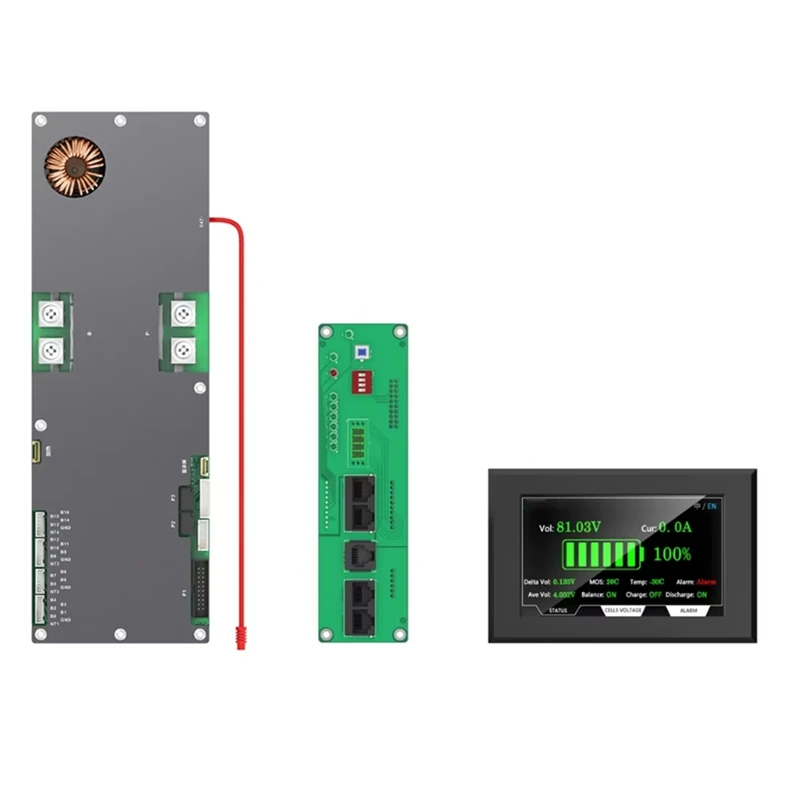 Top-For JKBMS JK-PB2A16S20P 24V 48V Lifepo4 Li-Ion Battery 100A 150A 200A Household Energy BMS To Inverter Active Balancer