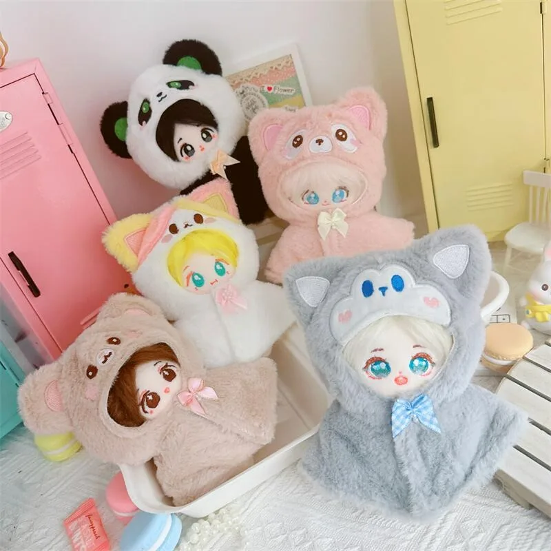 Baby clothes 10cm cotton doll sea star normal body clothes rabbit bear dinosaur elk onesie  suit doll clothes doll accessories