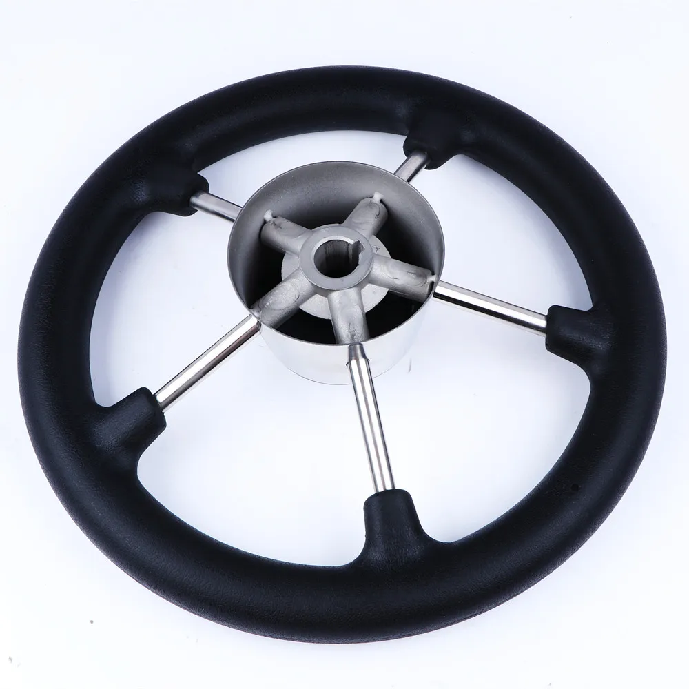 Universal 280MM Boat Black Foam stainless steel 5 Spoke Marine Boat Yacht