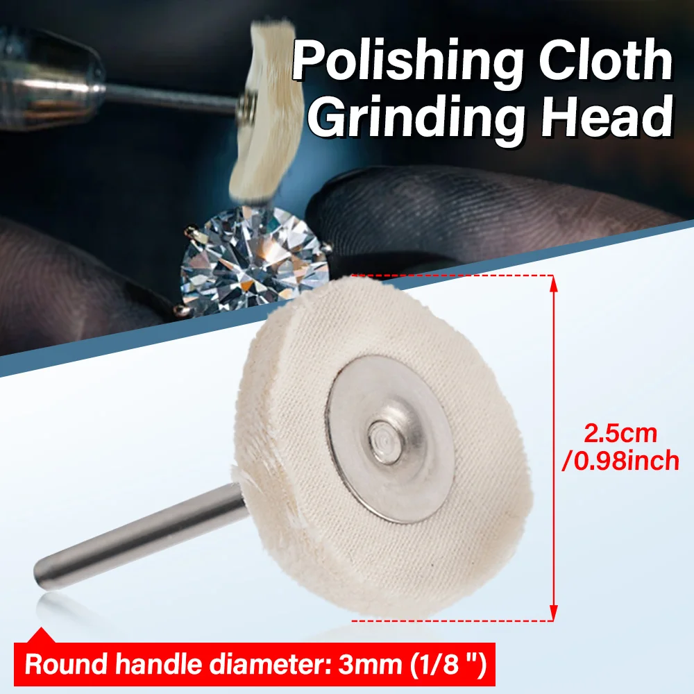 

1/5Pcs 25mm Cloth Polishing Wheel Buffer Pad Cotton Abrasive Tool Jewelry Polishing Wheel Buffing Pad for Buff Dremel Accessory