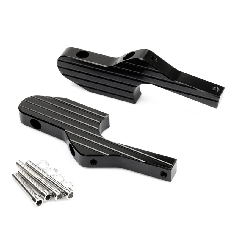Extended Rear Passenger Footrest Rearward For Piaggio VESPA GTS300 GTV 200 250 300IE Motorcycle Black-A02G