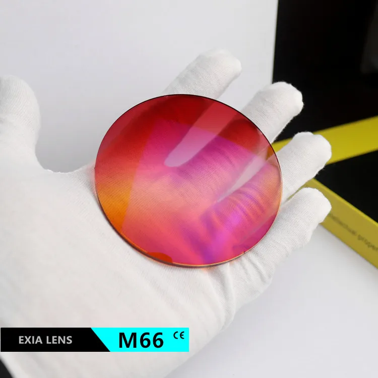 

EXIA Lens M66 Sunglasses Lenses 1.61 MR-8 SHMC UV400 Color Red Gradient Orange Eyeglasses Lenses Curve 3
