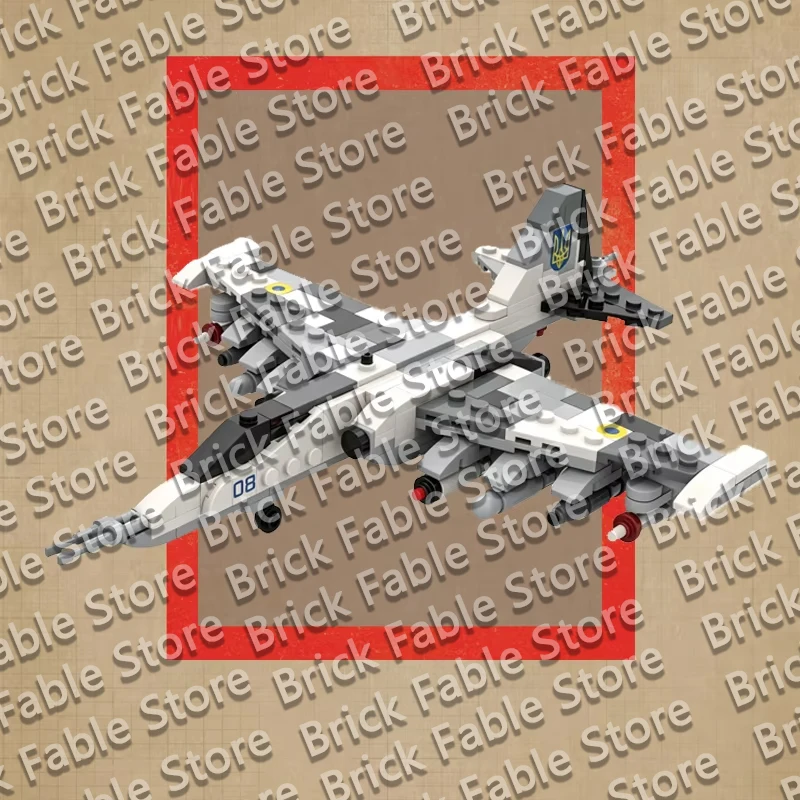 QWERT Su-25 Modern Fighter Jets Model MOC Building Bricks War Equipment Modular Technology Gifts Holiday Assemble Toys Suit