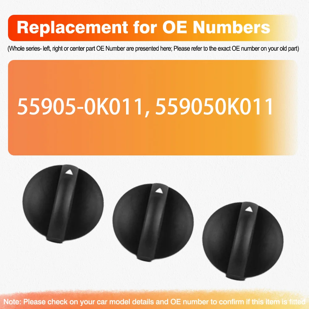 3 stücke Auto Klimaanlage A/C Panels Control Schalter Knopf Schwarz für Toyota Hilux Vigo 2004 2005 2006 2007 2008 2009-2011 55905-0K011
