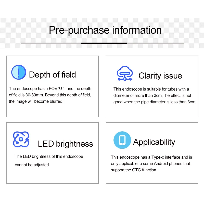 1 MP 3,9 mm FOV 75 °   industriële endoscoopcamera met lange buis voor pijpleidinginspectie 1,5 m Type-C Soft Cord endoscoopcamera