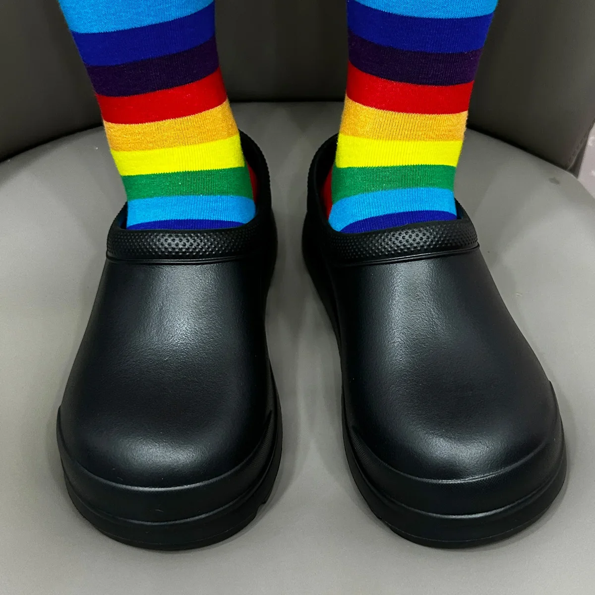 Homens trabalho chef sapatos tamanho grande botas de chuva ao ar livre antiderrapante mocassins casuais à prova dwaterproof água e óleo sapatos planos restaurante