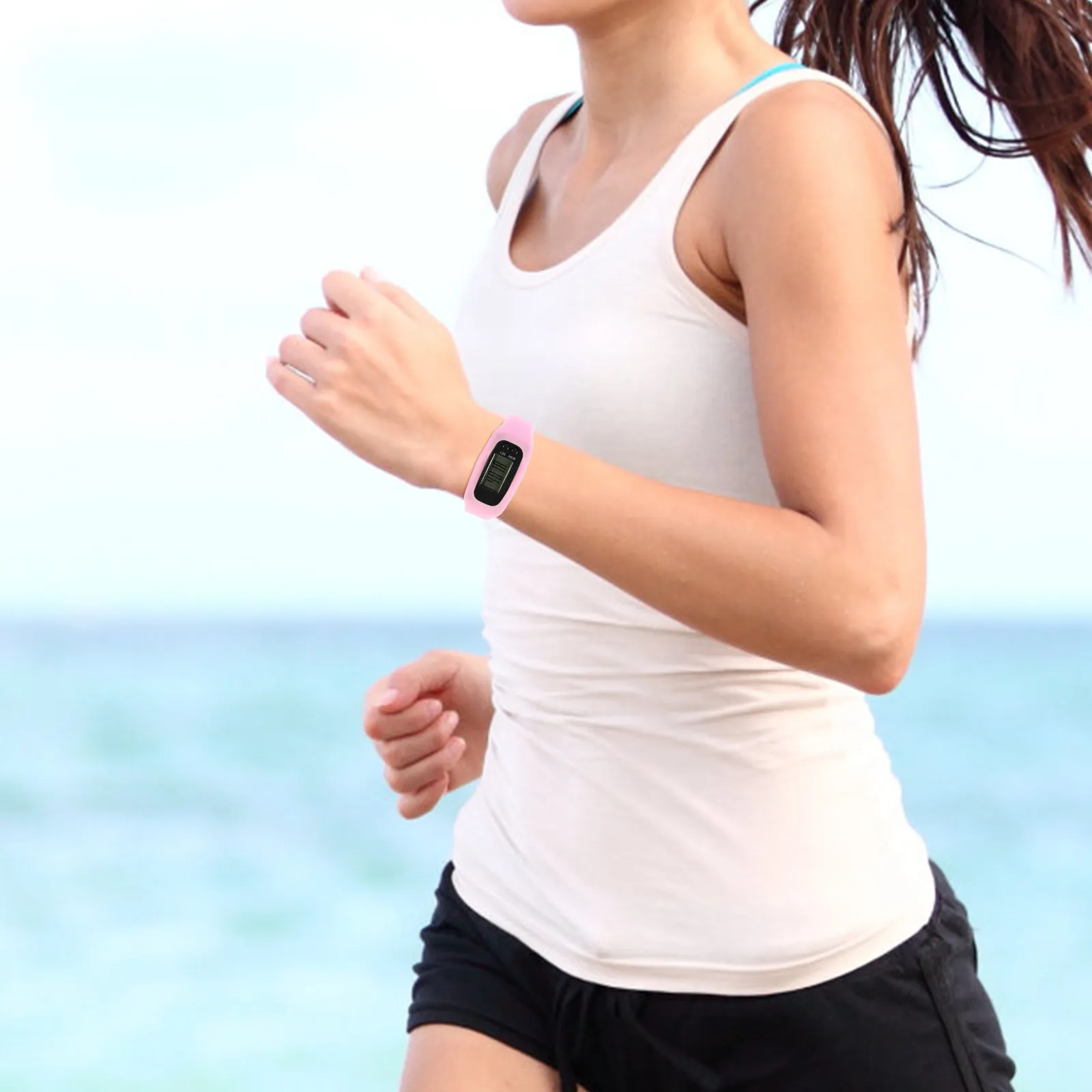 

Step Counter Watch Wrist Pedometer Bracelet Portable Lightweight Design Clear Visible Display for Daily Walking Exercise