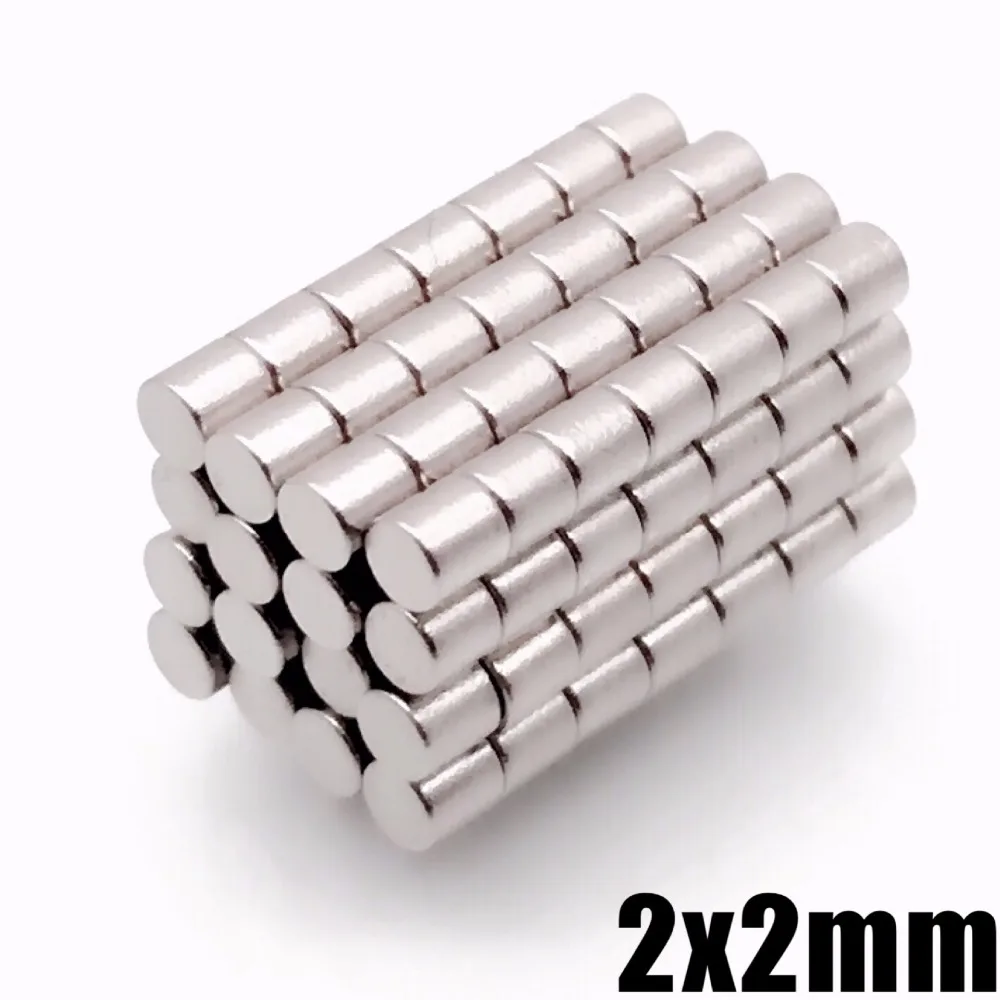 10~10000PCS 2x2mm Small Magnets Round 2mm*2mm Neodymium Magnet Disc 2x2 Permanent NdFeB Super Strong Powerful Magnetic 2*2mm