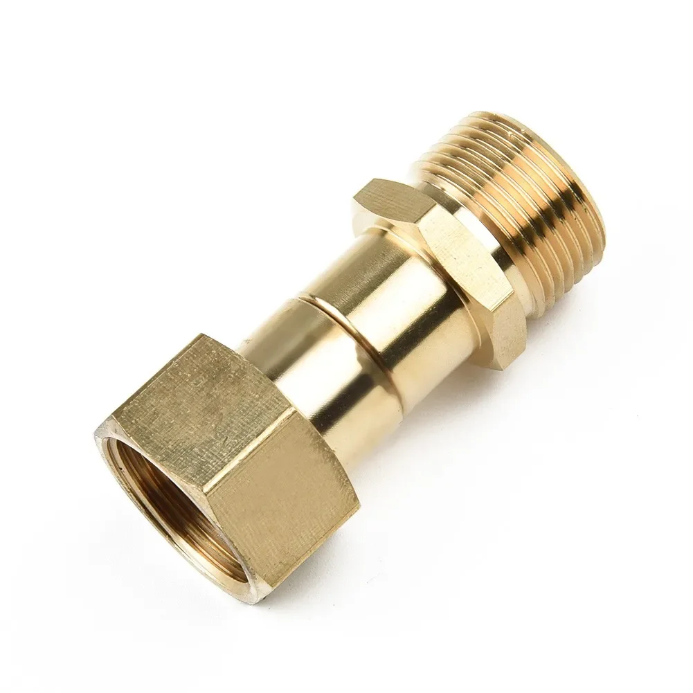 

1pcs M22 14mm Thread Fitting New High Pressure Washer Swivel Joint 360 Degree Rotation Hose Sprayer Connector Garden Tools