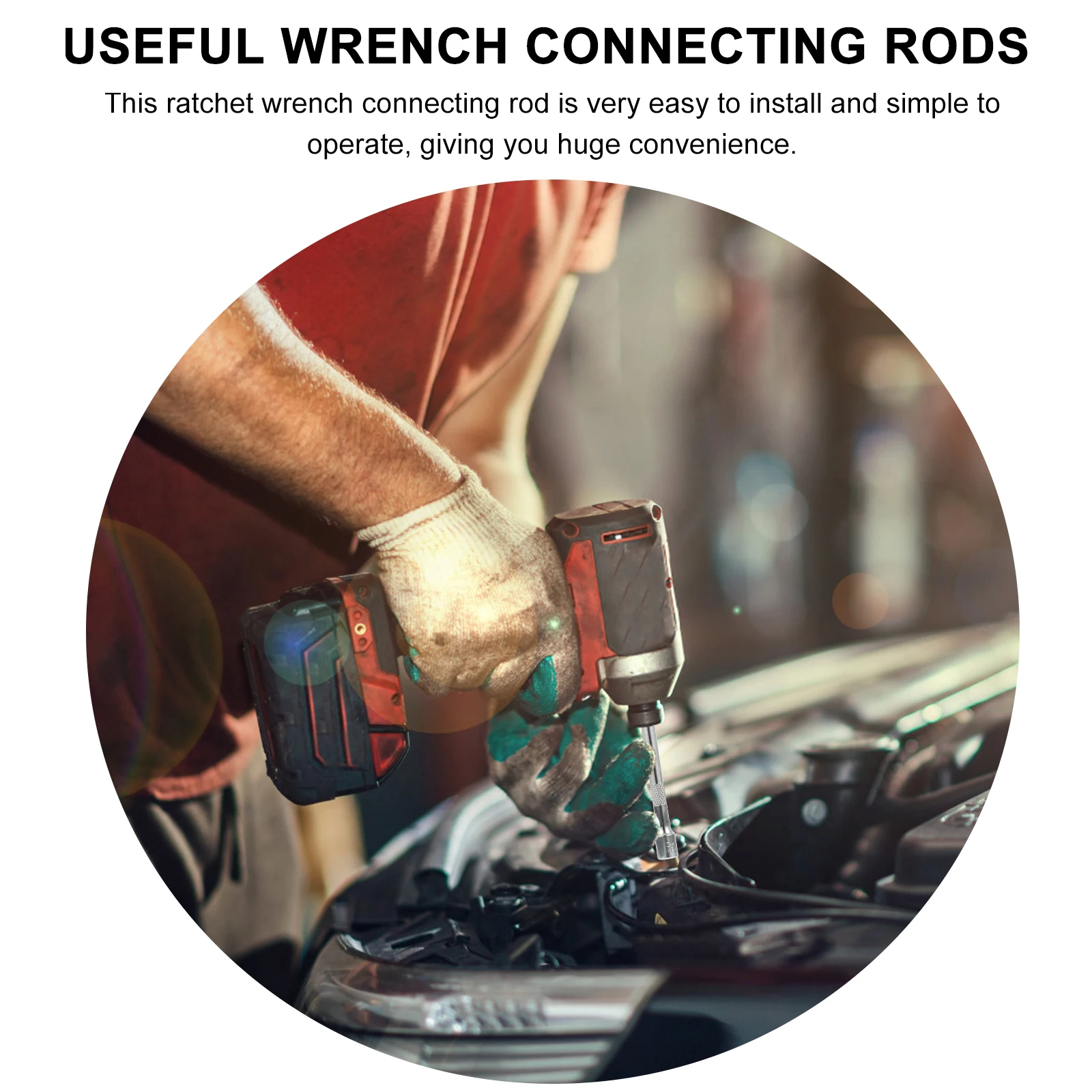 

4 шт., шатуны с храповым механизмом, прочный и нежный дизайн, удлинитель для электрического ключа, отличное мастерство, надежность