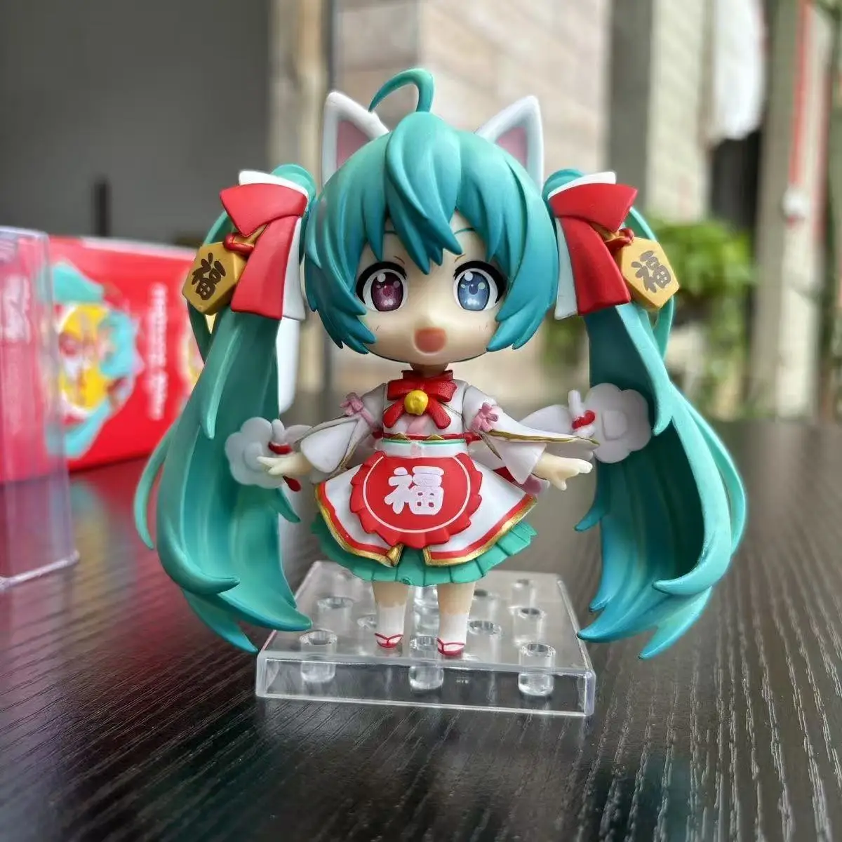 Figura de ação de anime modelo lindo Hatsune Miku Lucky Cat # 1777 Coleção Brinquedos Ornamento Presentes de Aniversário para Meninas