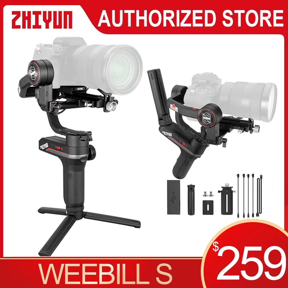 

ZHIYUN Weebill S 3-Axis Handheld Gimbal Stabilizer With Image Transmission&Fast Charging for Canon Sony Etc Mirrorless Camera