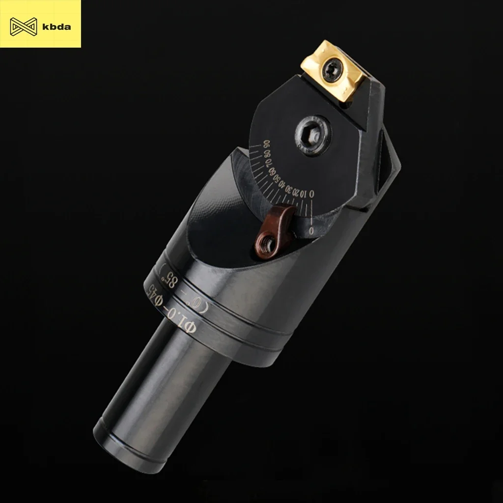 KBDA 1Pcs Universal Chamfering Cutter Multifunctional Adjustable 0-85 Degrees Milling Cutter Holder for APMT1604 Carbide Inse