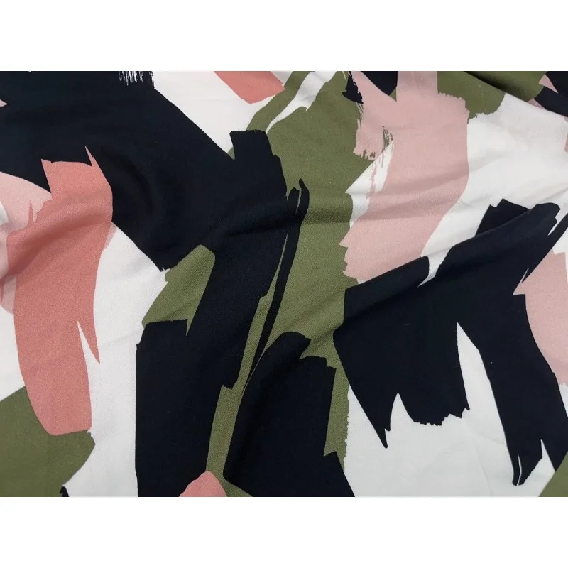 Bloqueio de cor pintura a óleo estilo camuflagem tecidos impressões telas vestidos costura tmc caça acessórios engrenagem tática esportes