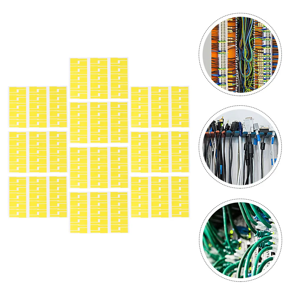 

10Pcs Bright Smooth Cable Label Stickers Waterproof Tear-Resistant Self-Adhesive for Network Cabling USB Ethernet Phone