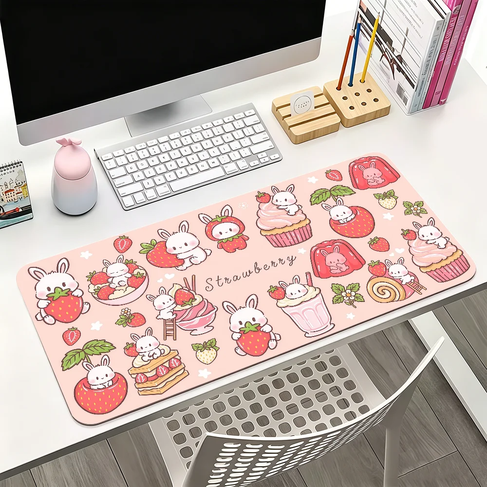 Cute Rabbit Cartoon Mouse Pad For Office Gaming And Keyboards Non-Slip Large Waterproof