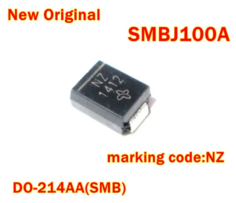 10Pcs to 500Pcs New Original Smbj100A Do-214Aa(Smb) Marking Code:Nz 600 Watts Surface Mount Transient Voltage Suppressor