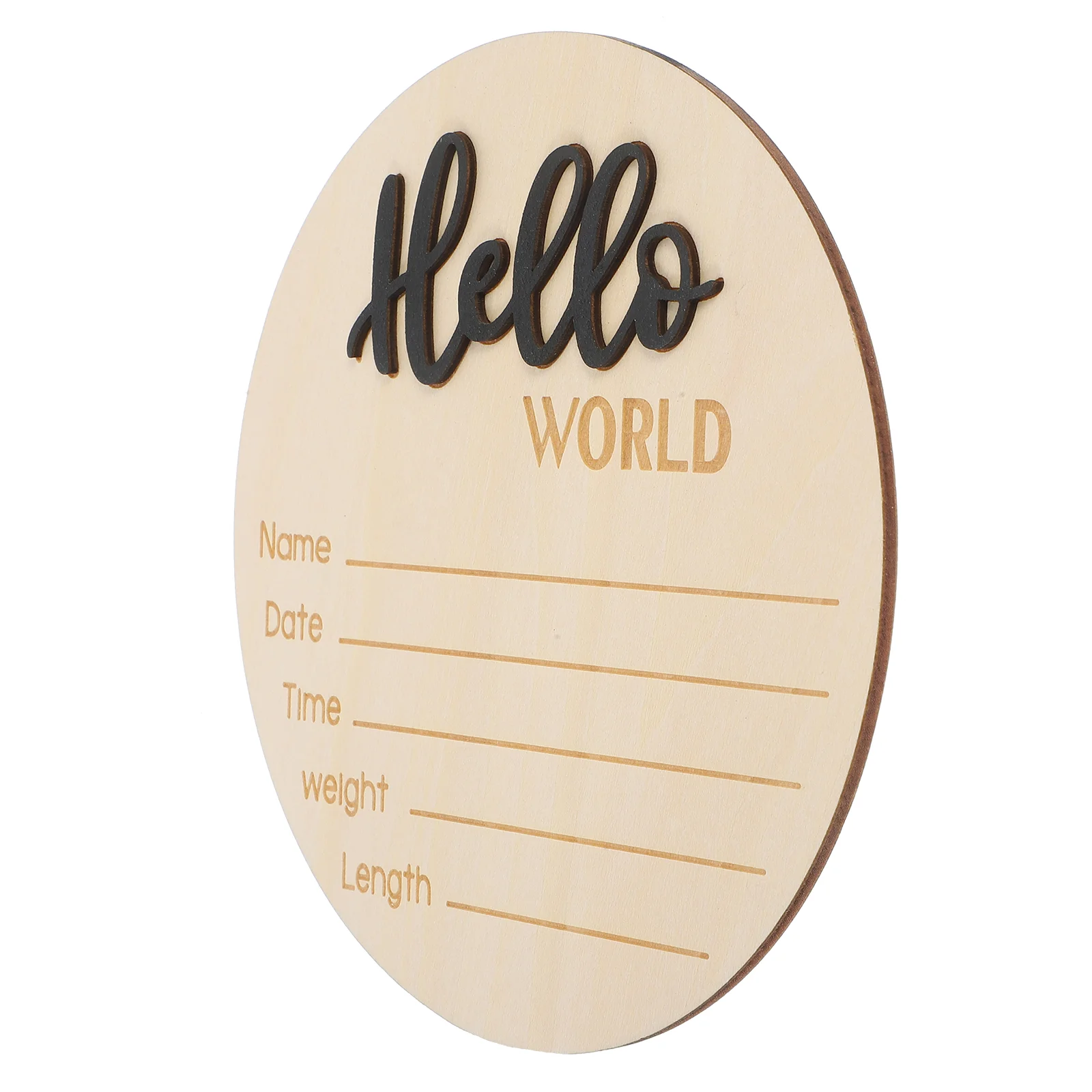 Baby Birth Sign Card Newborn Month Signs Wooden Decor Announcement Name