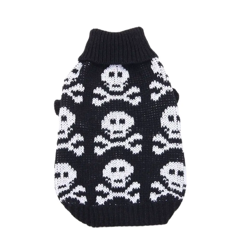 Cat Dog Sweater Jumper Skulls Jacquard Pet Puppy Coat Jacket Warm Jumper Clothes For Dogs Cats Small Medium