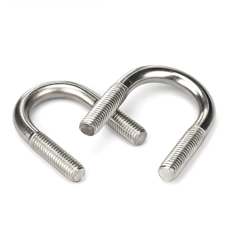 1-3pcs Fixing Buckle Clip Strap M6 M8 M10 M12 304 A2-70 Stainless Steel U Type Shape Hoop Pipe Tube Clasp Clamp Screw Bolt