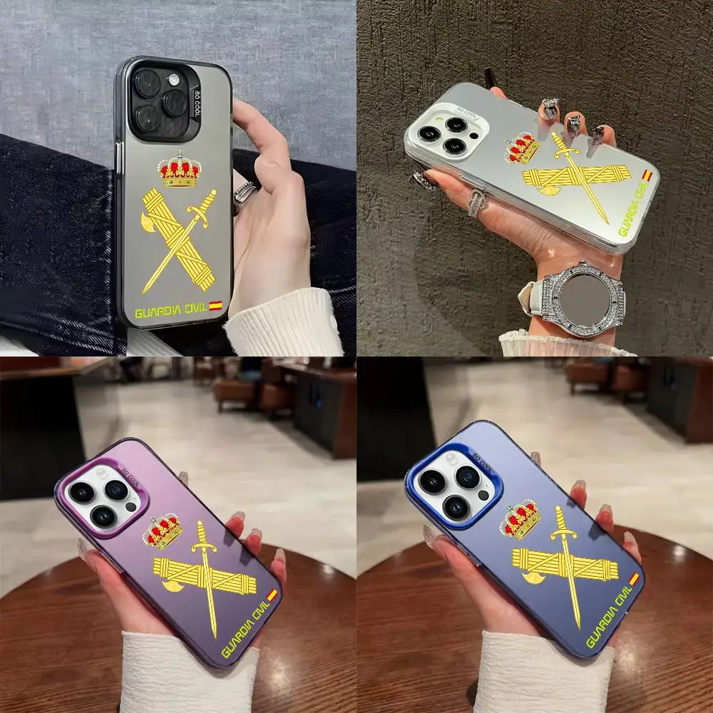 

Spanish Guard Civil Emblem Phone Case For iPhone 16,15,14,13,12,11,Mini,Pro,E,SE4,XS,MAX Colorful Matte Cover